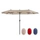 preview thumbnail 23 of 24, 7/8-Piece Patio Dining Set of 6 Swivel Metal Rattan Chairs with Deep-seating Chairs and Wood-like Table Top Table