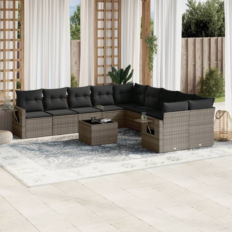 vidaXL Garden Sofa Set - Grey Without table