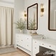 preview thumbnail 2 of 5, Hunter + Jasmine Roth Beverly Glen Luxe Gold Amber Glass 2-Light 24" Bathroom Vanity Wall Light - Transitional - Damp Rated