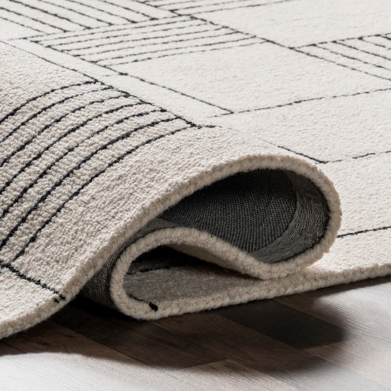 Nuloom Danika Abstract Checkered Wool Area Rug