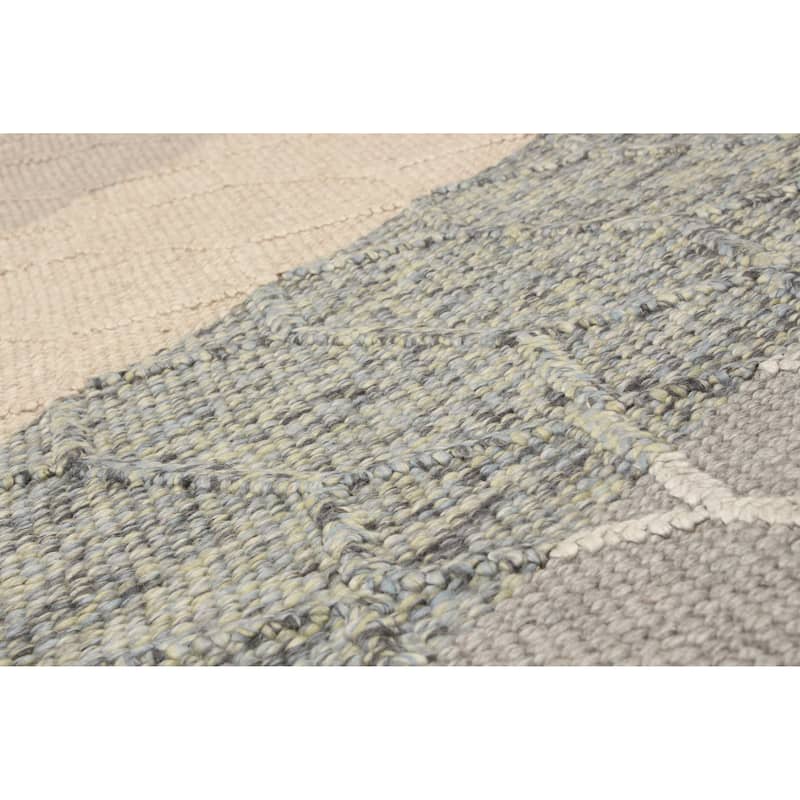 ECARPETGALLERY Braid weave Sienna Multi Color Wool Rug - 5'0 x 7'9