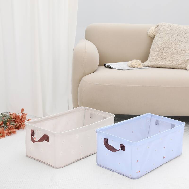 Storage Cube, 1 Pack Fabric Storage Bins with Handles for Shelves Closet, Collapsible Storage Basket for Organizing Clothes