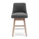 preview thumbnail 43 of 55, Boucle Polyester Upholstered Swivel Counter Stool - Foot Glides