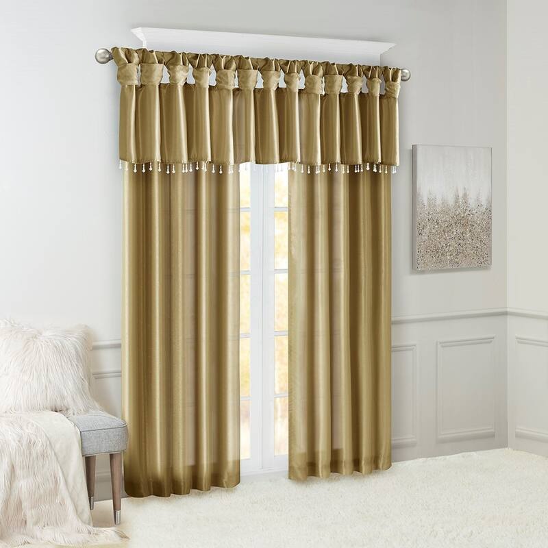 Twist Tab Lined Window Curtain Panel 50x108"