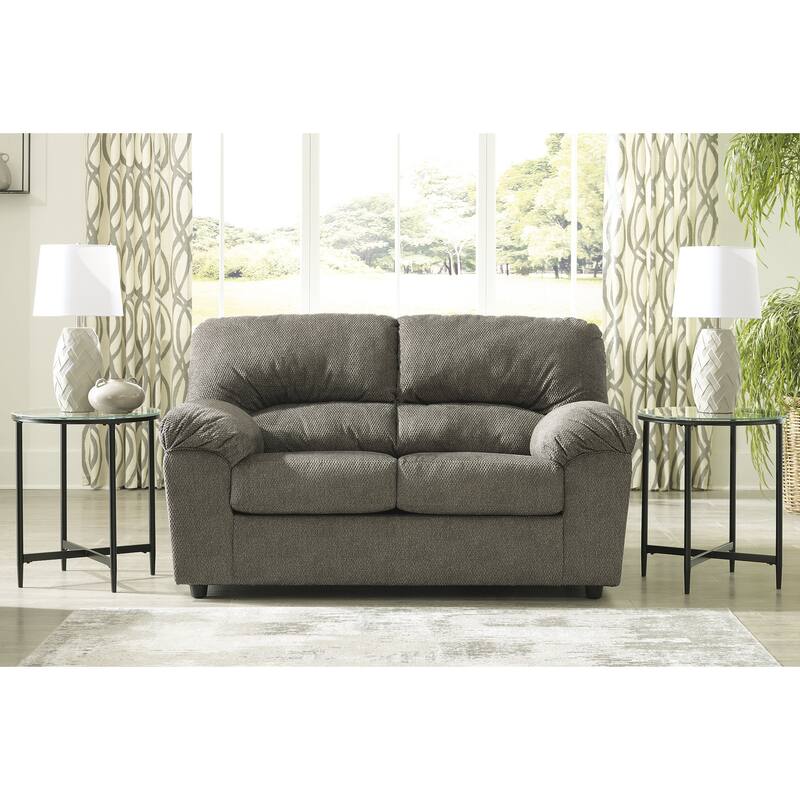 Signature Design by Ashley Norlou Gray Loveseat - 60"W x 36"D x 36"H