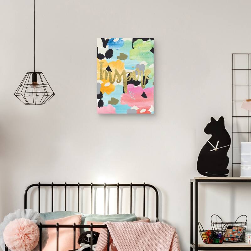 Inspire Floral Canvas Art Print