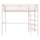 preview thumbnail 13 of 25, Twin Size Metal Loft Bed with 4-Tier Shelves and Storage, White