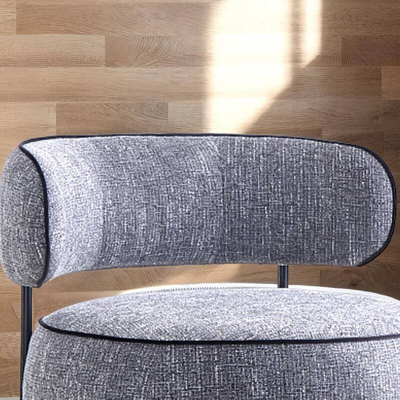 Furniture of America Ians Modern Upholstered Swivel Chair with Curved Backrest