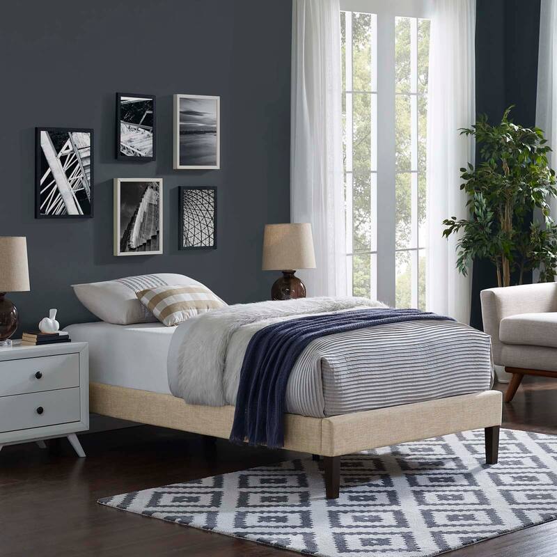 Tessie Twin Bed Frame with Squared Tapered Legs