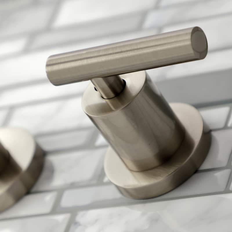 Manhattan 3-Hole Wall Mount Roman Tub Faucet in Brushed Brass