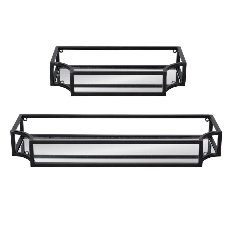 Kate and Laurel Ciel Metal Wall Shelf Set - 2 Piece