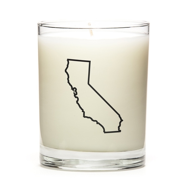 Custom Candles with the Map Outline California, Pine Balsam