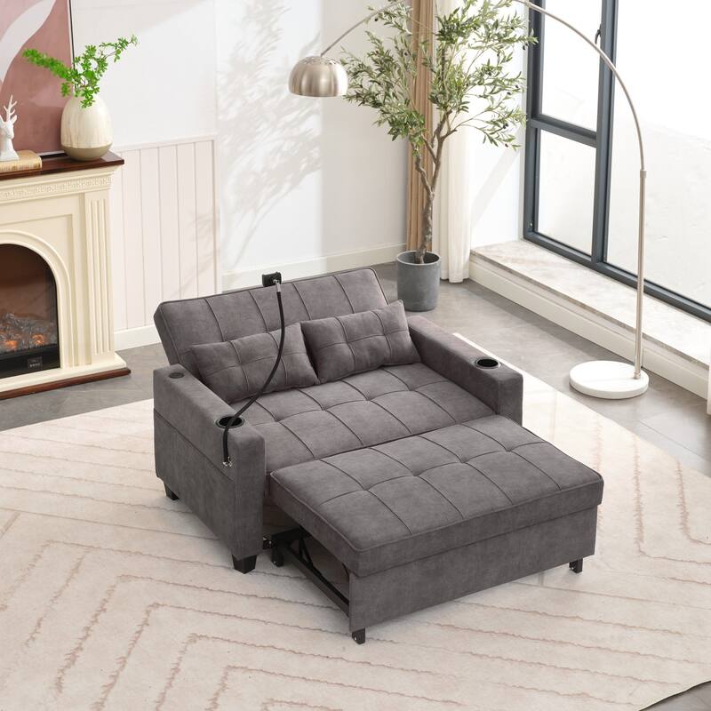 Pull Out Recliner Chair Bed Convertible 3 in 1