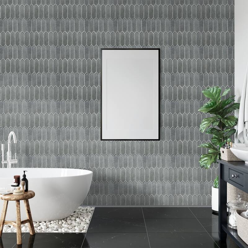 Altair Windey Hexagon Laminated Glass Mosaic Wall Tile