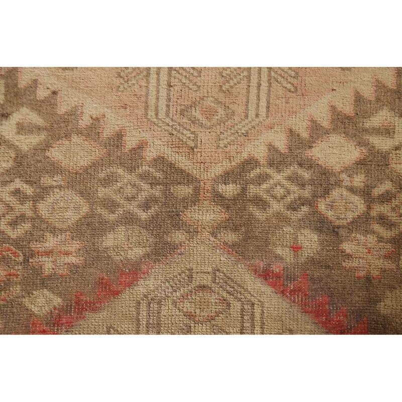 Ardebil Persian Antique Runner Rug Hand-Knotted Wool Carpet - 3'6" x 9'11"