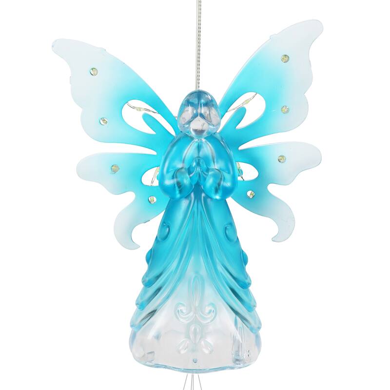 Exhart Large Solar Acrylic Angel Wind Chime, 6.5 by 42 Inches