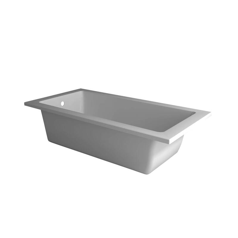 Fine Fixtures Drop In Soaking Bathtub Fiberglass Acrylic Material