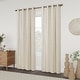 preview thumbnail 8 of 44, Linen Slub Texture Blackout Grommet Curtain Pair(2 Panels)