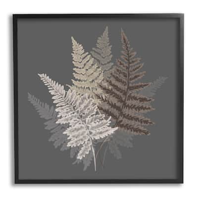 Stupell Botanical Fern Leaves Modern Layered Nature Design Framed Wall Art, Design by House of Rose