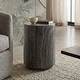 preview thumbnail 19 of 28, Furniture of America Karvyn Modern 14-inch Round Natural Stone Indoor Drum Side Table