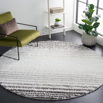 SAFAVIEH Berber Shag Idajete Stripe 1.25-inch Thick Rug