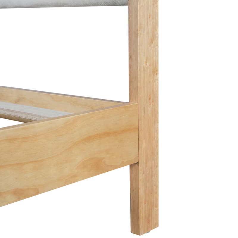 Christopher Knight Home - Mapleton Contemporary Wood Upholstered Panel Bed with Padded Headboard and Footboard