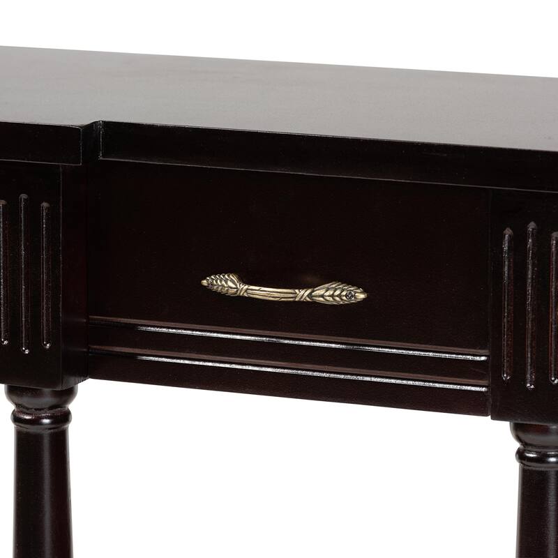 Hallan Classic and Traditional French Provincial 3-Drawer Console Table
