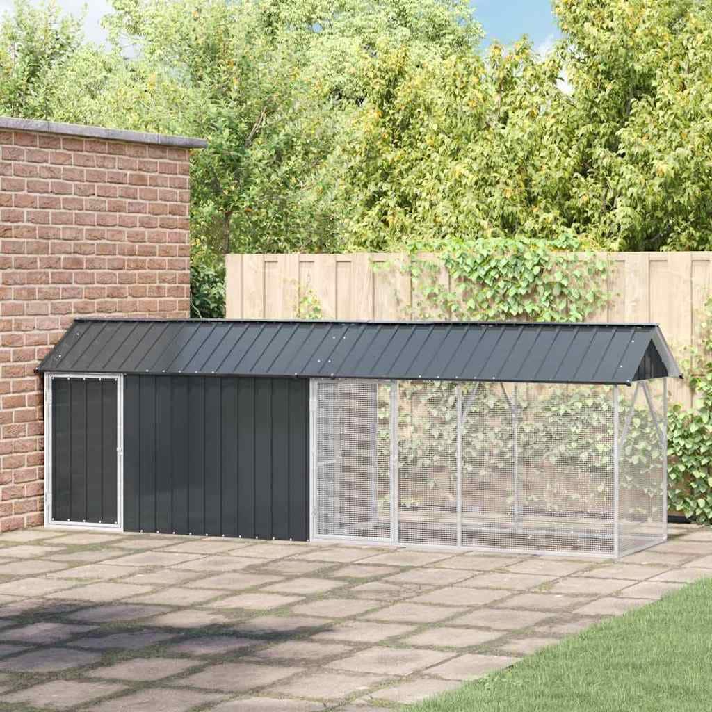 vidaXL Bird Cage Anthracite Galvanized steel