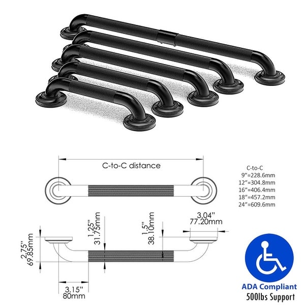 ADA Compliant Bath Safety Shower Handrail - Bed Bath & Beyond - 42244526