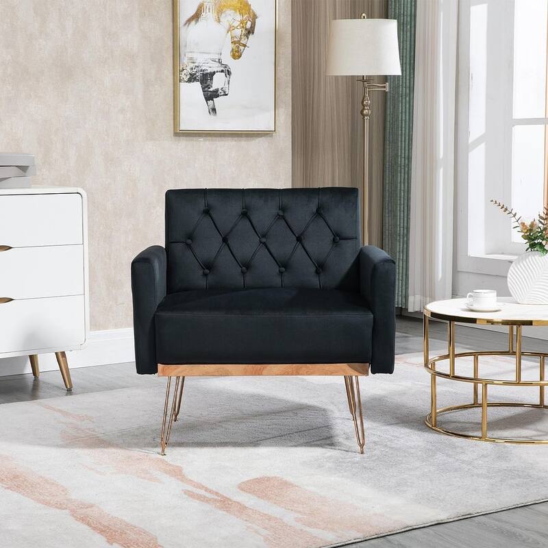 Modern Upholstered Velvet Accent Chair