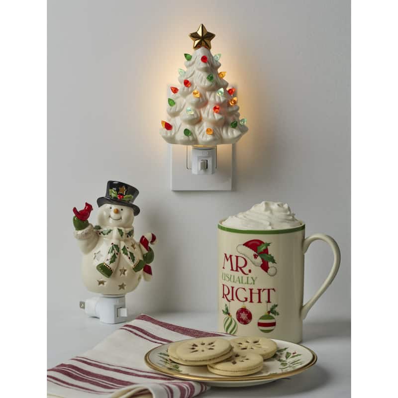 Lenox Happy Holly Days Snowman Night Light