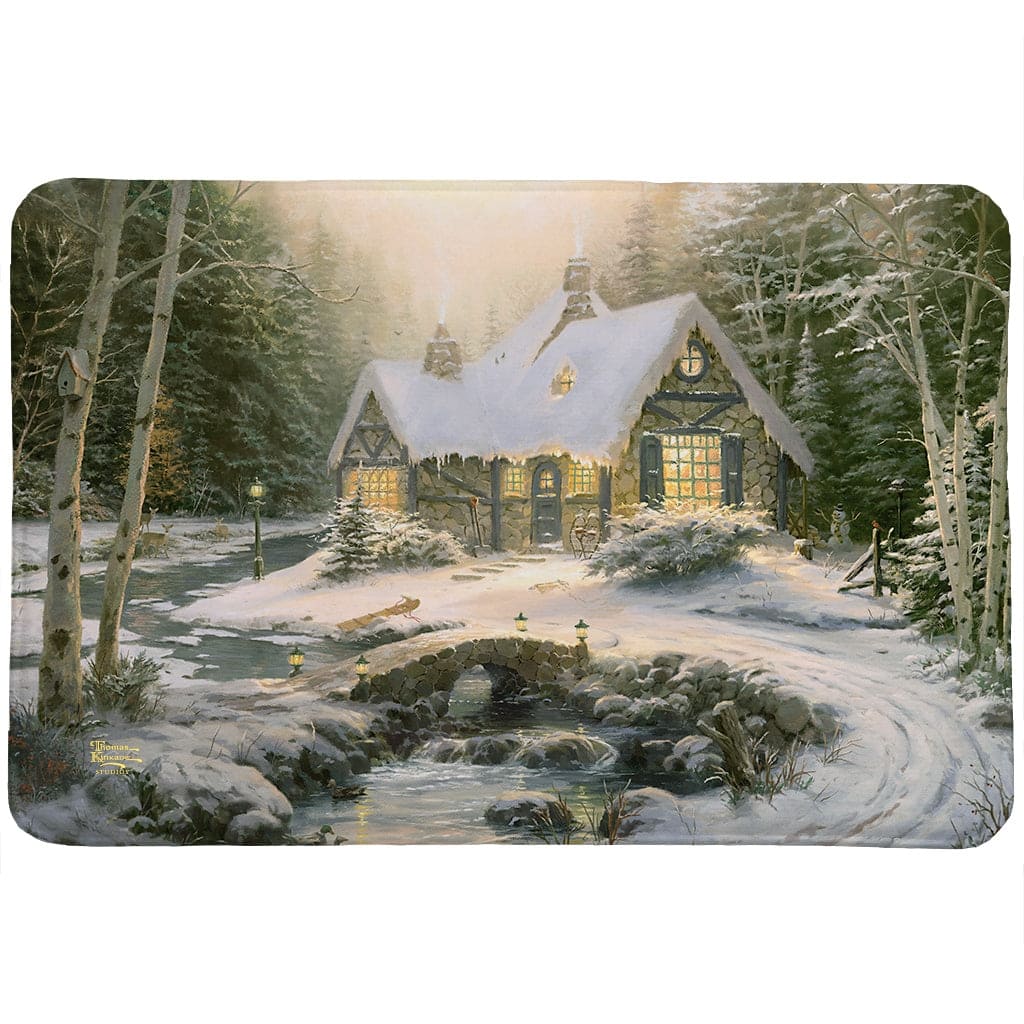 Thomas Kinkade Winter Light Cottage Memory Foam Rug by Laural Home