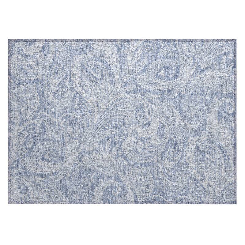 Machine Washable Indoor/ Outdoor Chantille Traditional Paisley Rug