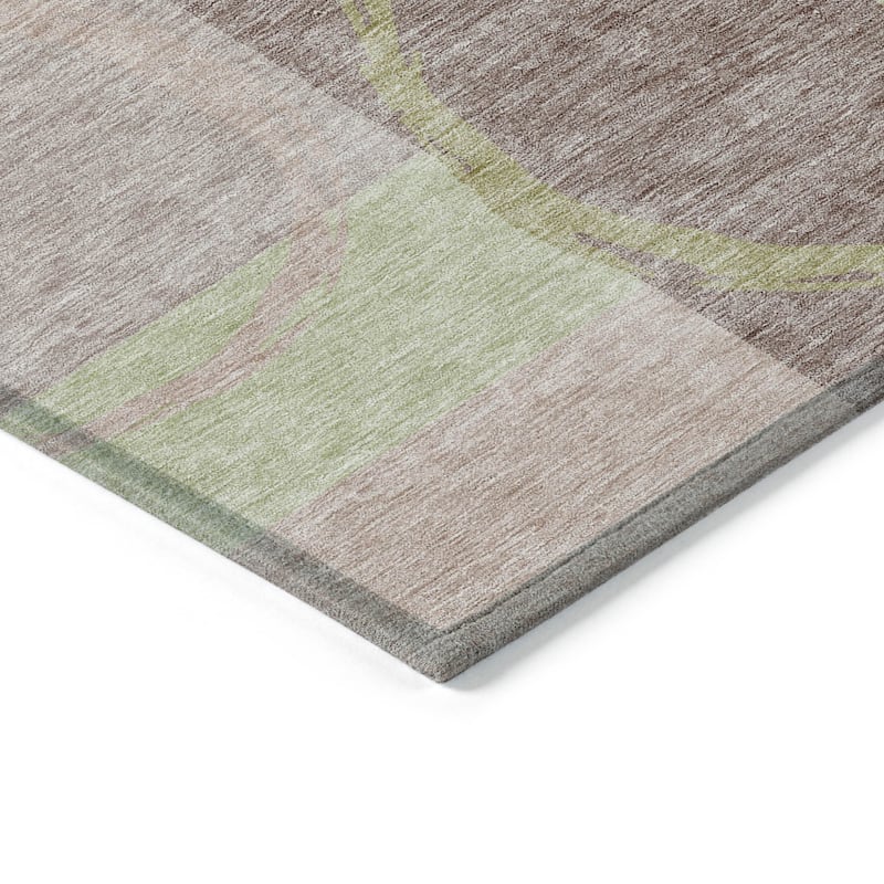 HomeRoots Abstract Modern Rectangle Outdoor Rug