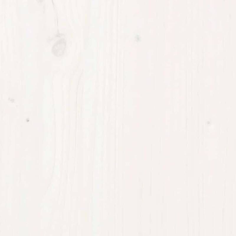 vidaXL Dog Bed White Solid Pine Wood Medium Sturdy Dog Bed Rectangle - 25.8 x 16.9 x 27.6