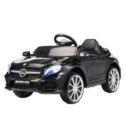 Licensed Mercedes Benz AMG 6V Kids Ride-On Electric Car, Remote Control, Music, USB, Black
