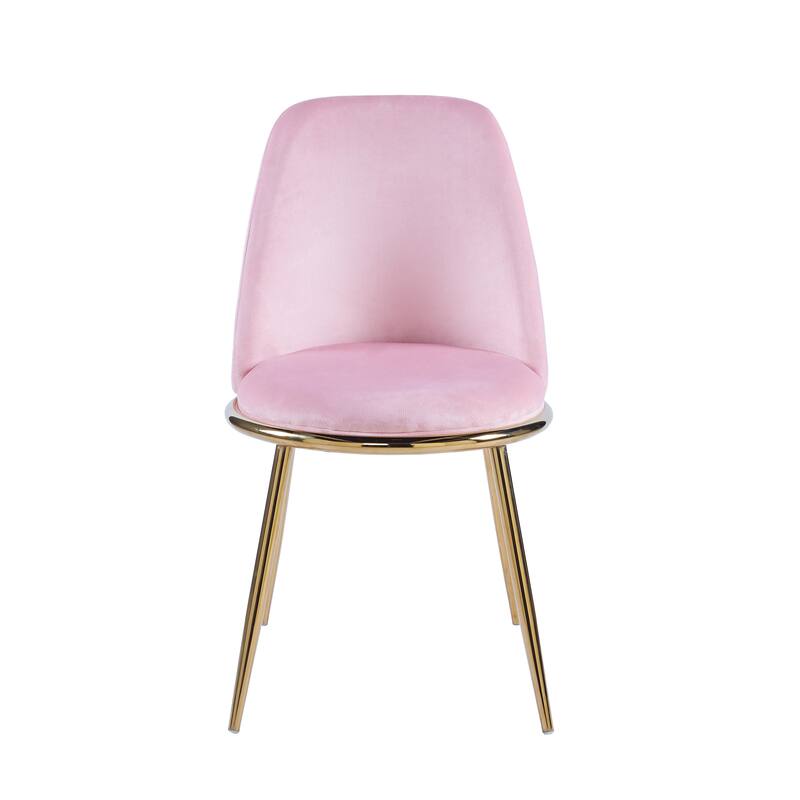 Porthos Home Dani Dining Chairs Set of 2, Velvet Upholstery, Gold Legs