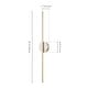preview thumbnail 46 of 119, 1-Light Black/ Gold/ Nickel Modern Long Linear Strip Wall Sconce Dimmable LED Bathroom Vanity Light