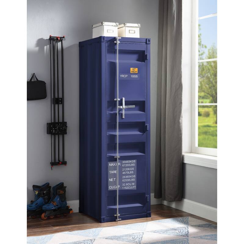 Metal Frame Wardrobe with Single Door