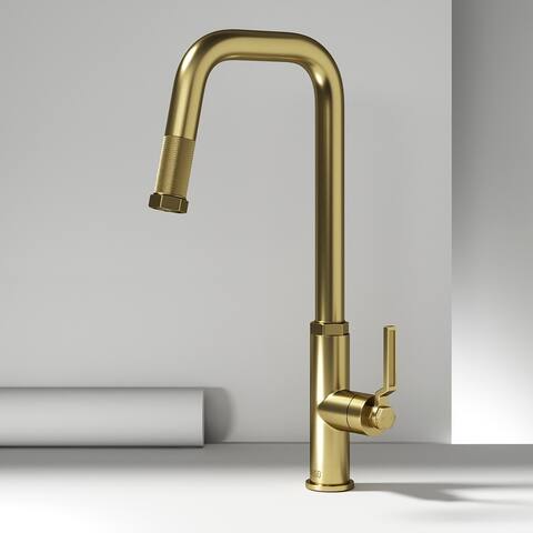 VIGO Hart Angular Pull-Down Kitchen Faucet