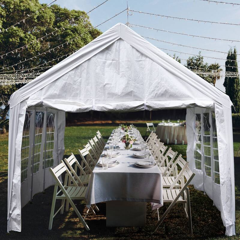 Outdoor Metal White Party Tent with Windows - 16 x 32 - White
