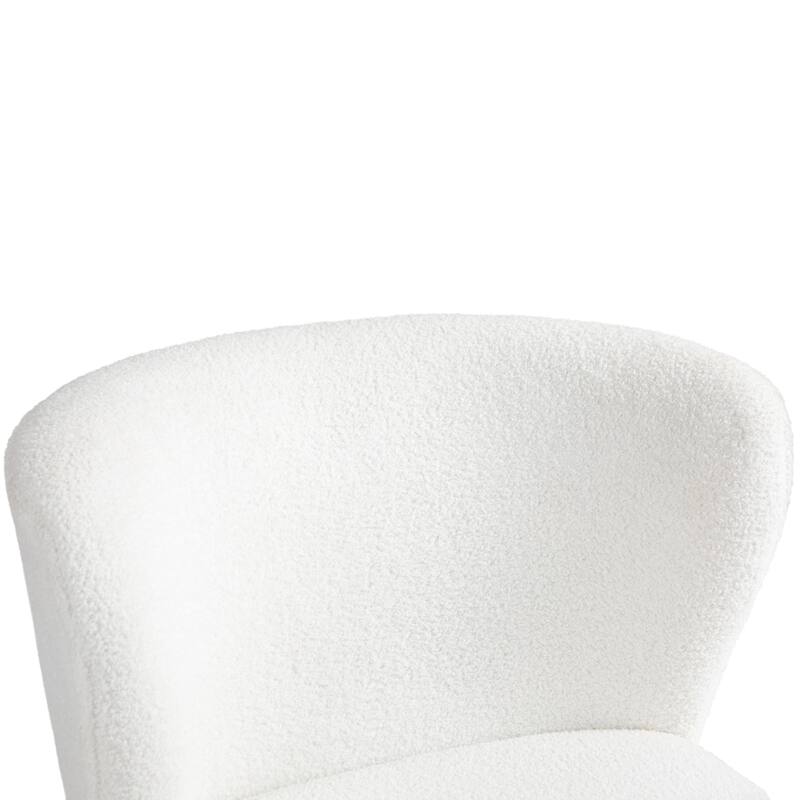 Linen Armless Accent Chair Slipper Chair