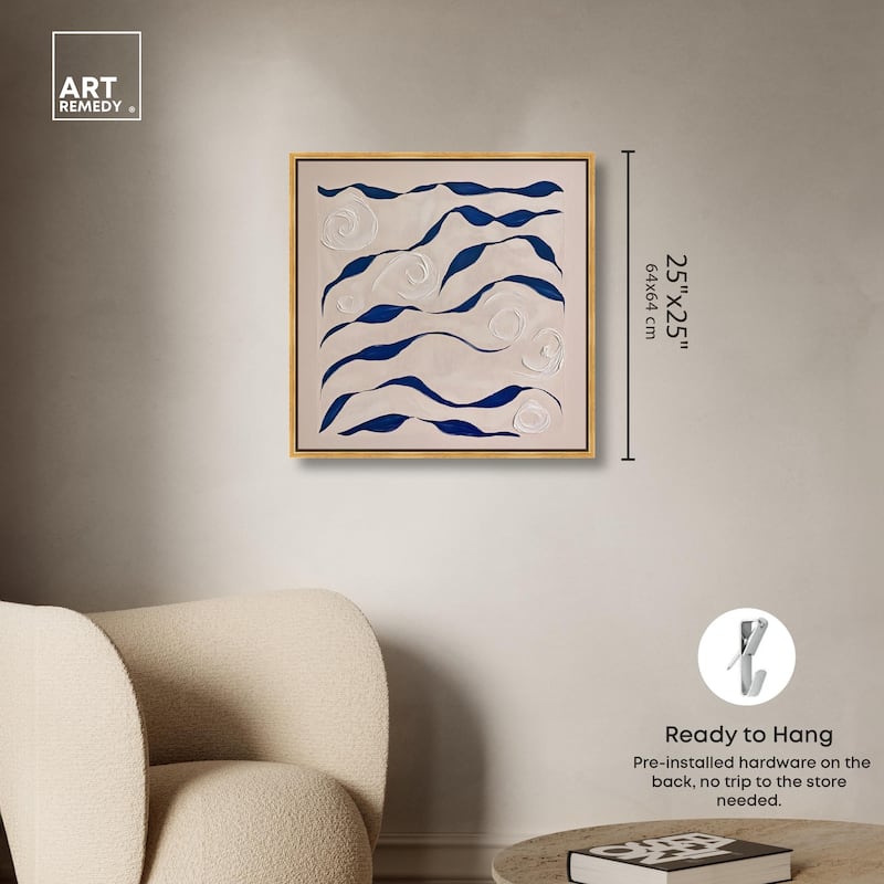 Acrylic Waves Canvas by Art Remedy
