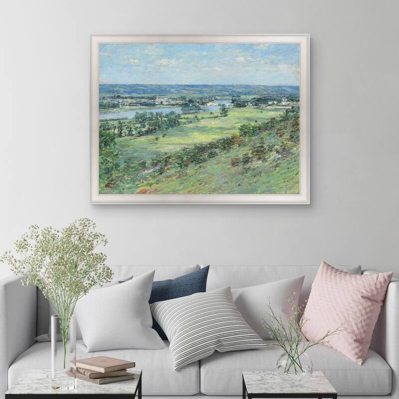 Masterpiece Art Gallery| The Valley of the Seine by Theodore Robinson - Framed Canvas Art Print