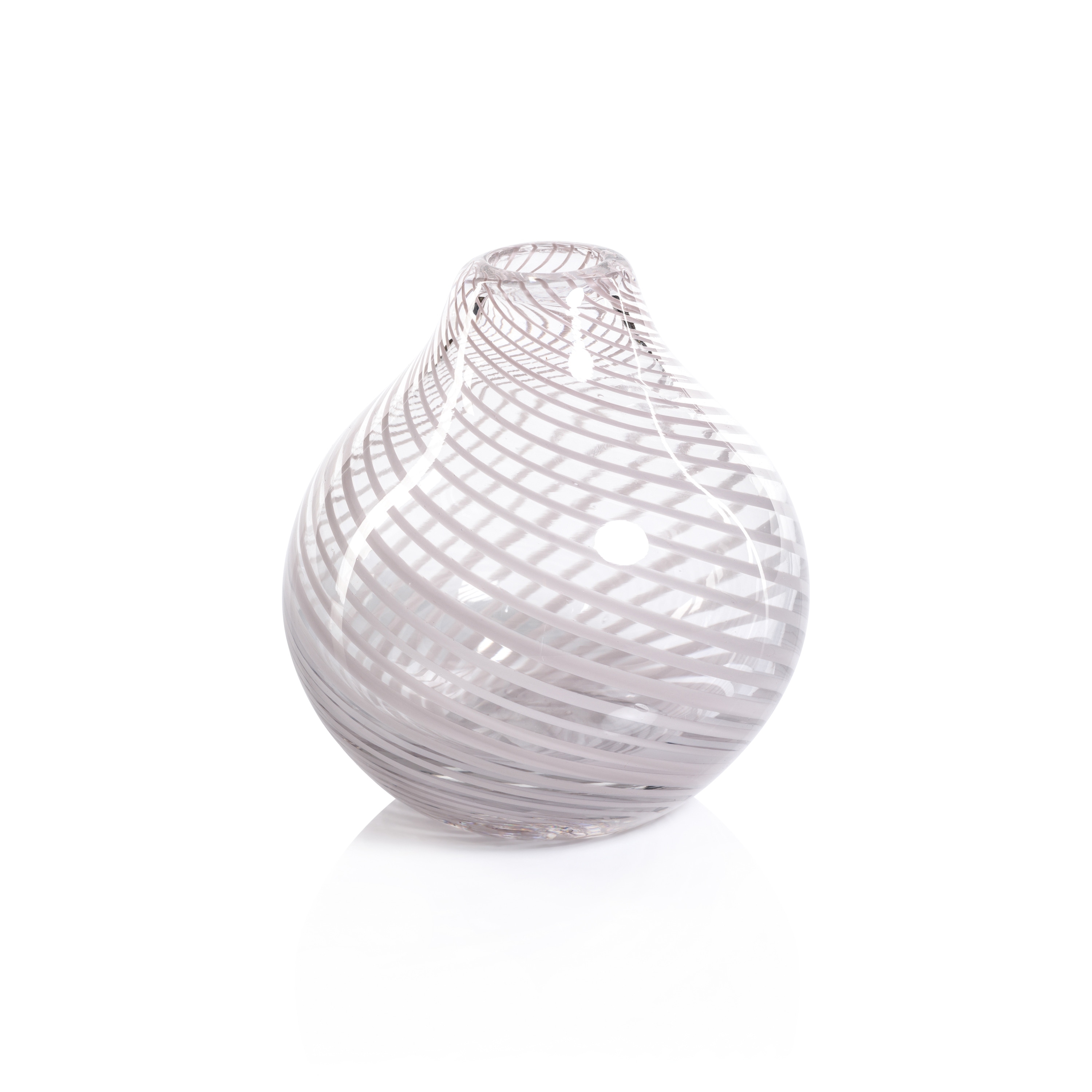 Chantilly Swirl Glass Bud Vase