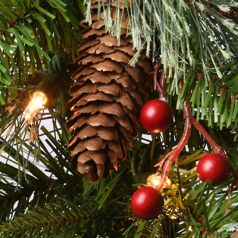 National Tree Company 9 ft. Feel-real Colonial Garland with 50 Clear Lights - 9 ft