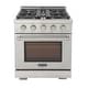 preview thumbnail 1 of 80, KUCHT Professional 30 in. 4.2 cu. ft. Natural Gas Range with Sealed Burners and Convection Oven in Stainless Steel Stainless Steel