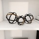 preview thumbnail 11 of 13, Black Metal Orb Geometric Decorative Sculpture with Gold Accents (Set of 3)