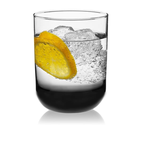 Libbey Polaris 16-Piece Tumbler and Rocks Glass Set, Smoke - Set of 16