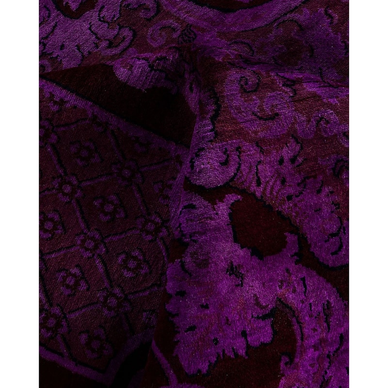 Fine Vibrance One-of-a-Kind Handmade Area Rug - Purple, 10' 2" x 14' 0" - 10' 2" x 14' 0"